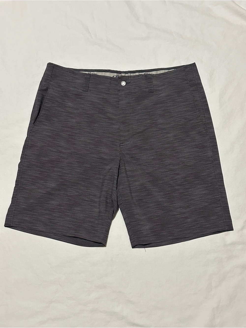 Callaway Men's Charcoal Gray Flat-Front Golf Shorts